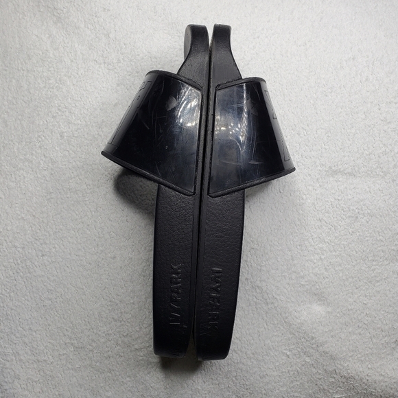 Ivy Park Beyonce Black Graphic Logo Slide Sandals - Picture 9 of 14